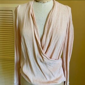 Sezane Abelia Top in Blush Pink sz 34 2
